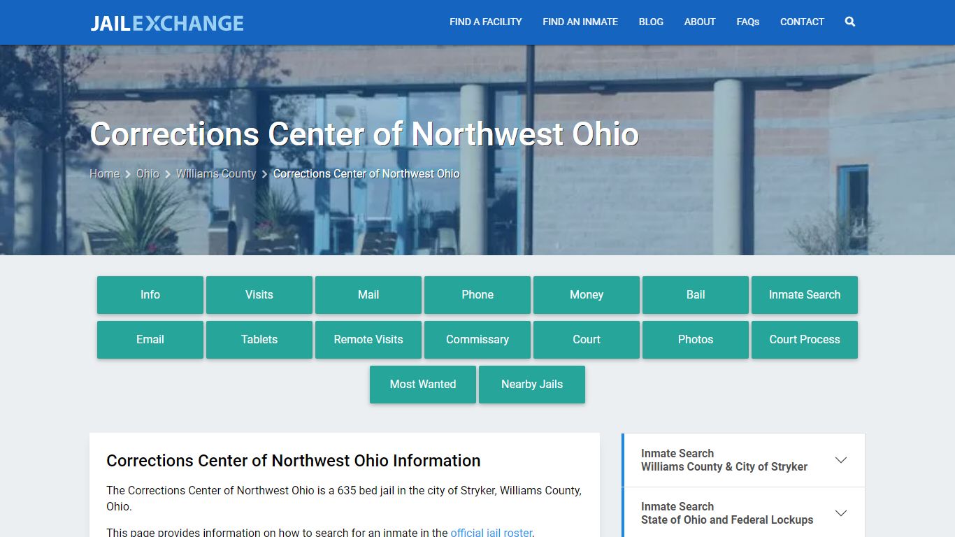 Corrections Center of Northwest Ohio, OH Inmate Search, Information