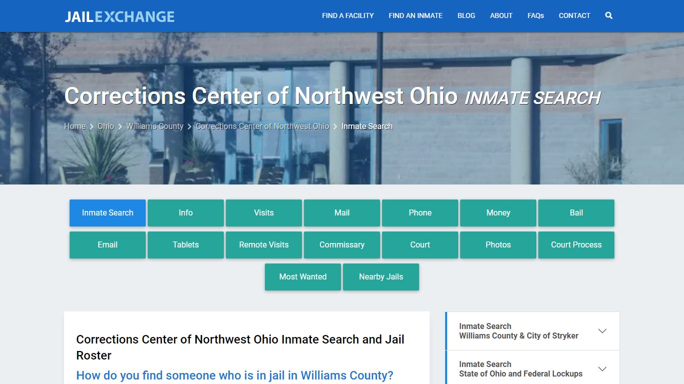 Corrections Center of Northwest Ohio Inmate Search